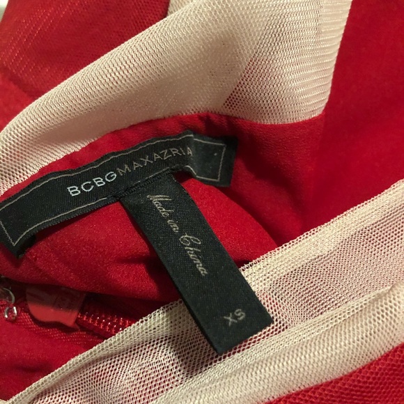 BCBG Maxazria Marina Rio Red Cocktail Dress SZ XS - Picture 7 of 9